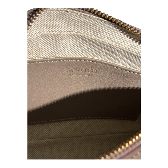 Jimmy Choo Starry Stud Crossbody – Taupe Leather & Chain Chic - Picture 8 of 11
